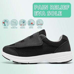 Mens Diabetic Shoe Wide Width size 9  Slippers Sneakers For Elderly Swollen Feet